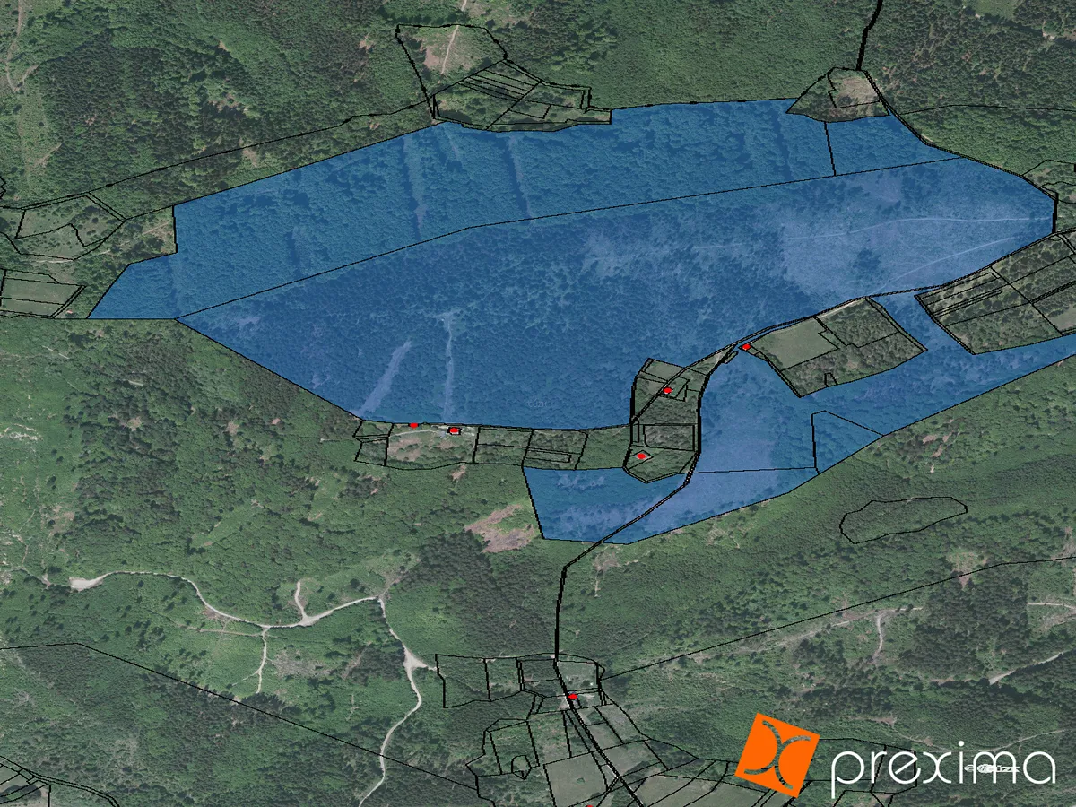 Prodej podílu 21/1406 lesa 13633 m²